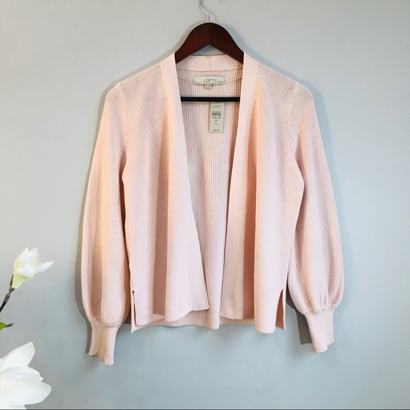 loft pink cardigan